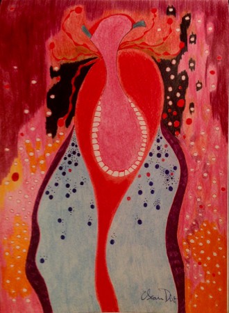74✨ TÍTULO : " SIN TITULO ", TÉCNICA : LÁPIZ DE CRAYÓN, GRASA Y ACUARELA. TINTA CHINA. FIJADOR. ( 28,5 x 21cms ).   130€